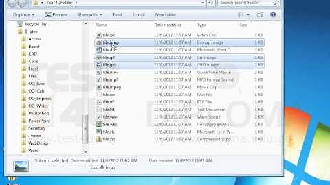 Delete all image files from the TEST4UFolder folder on your desktop.