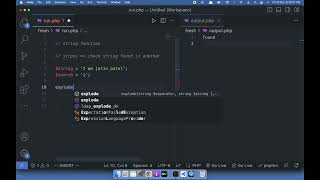 String function strpos and explode