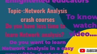 Network analysis passing package unlocked.....@Eandchub