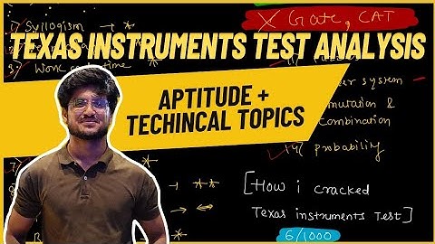 How to Crack Texas Instruments OA/OT/ Online Test?