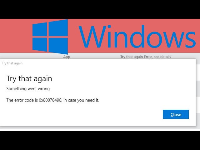Как решить проблему с кодом ошибки 0х80070490 на Windows 10 Код ошибки 0х80070490 как исправить windows 10
