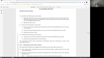 ISO 27001 Clause 6.1.2 Information security risk assessment