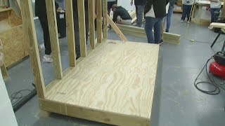 Upstate students build micro-house to help combat homelessness