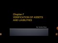 chapter-7 Verification of Assets & Liabilities (part-1) For B.com & M.com