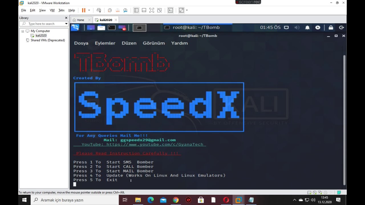 Sms Saldirisi Yapmak Kali Linux 21 Sms Bomber Callbomber Youtube Sms Saldirisi Yapmak Kali Linux 21 Sms Bomber Callbomber Youtube