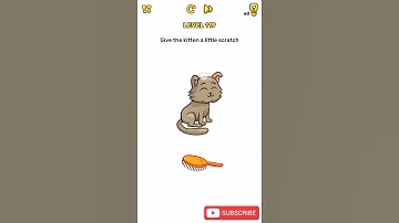 Brain Blow Level 119 Give the kitten a little scratch Walkthrough