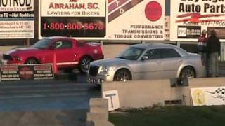 300C SRT8 vs GT500  shelby mustang cobra @ GLD 4 28 10.avi