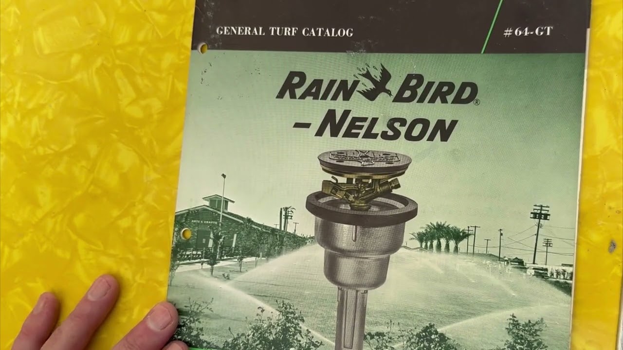 Vintage Rain Bird 161-ST Bronze Flush Mount Spray Head Sprinkler with Brass Strip Spray Nozzle