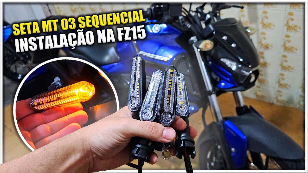 COMO INSTALAR SETAS DE LED SEQUENCIAL NA FZ15