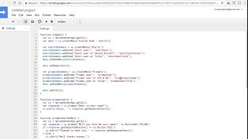 Prompts and Alerts: Introduction to Programming with Google Sheets 16-D