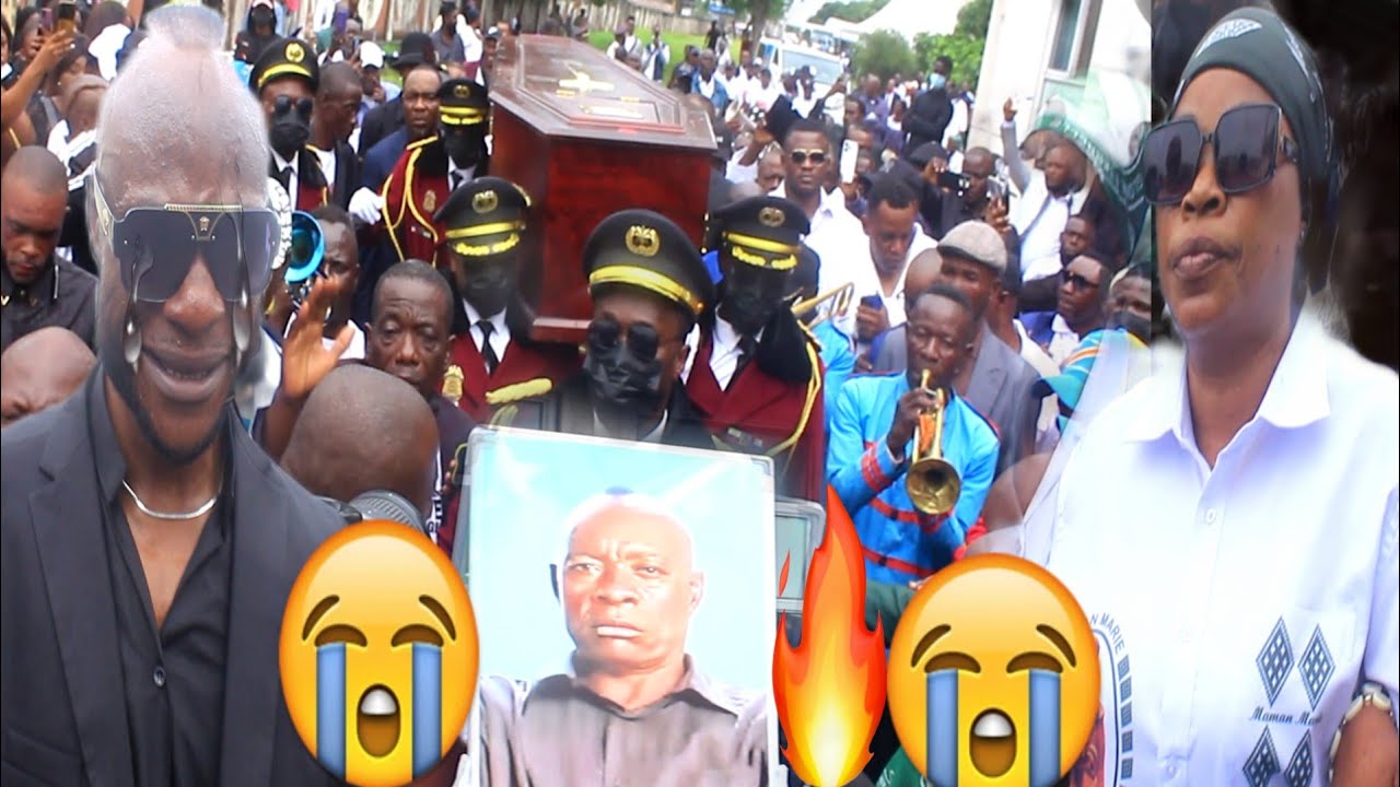 TR!STE:LES 0BSEQUES D EDINGWE SON FILS INCONS0LABLE DEVANT CERCUÉIL ET BA CATCHEURS SUIVEZ