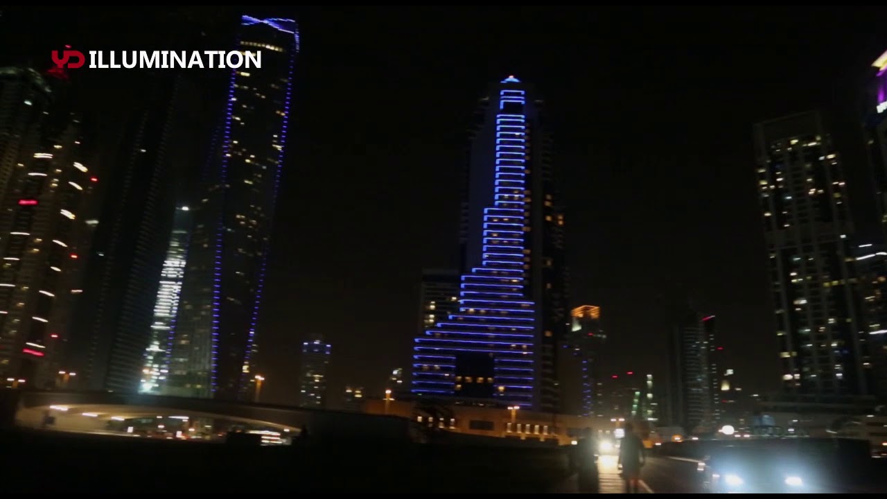 YD led pixel building facade lighting for Cayan Tower