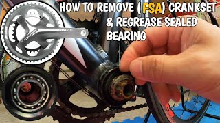 How to remove FSA crankset & Regrease sealed bearing