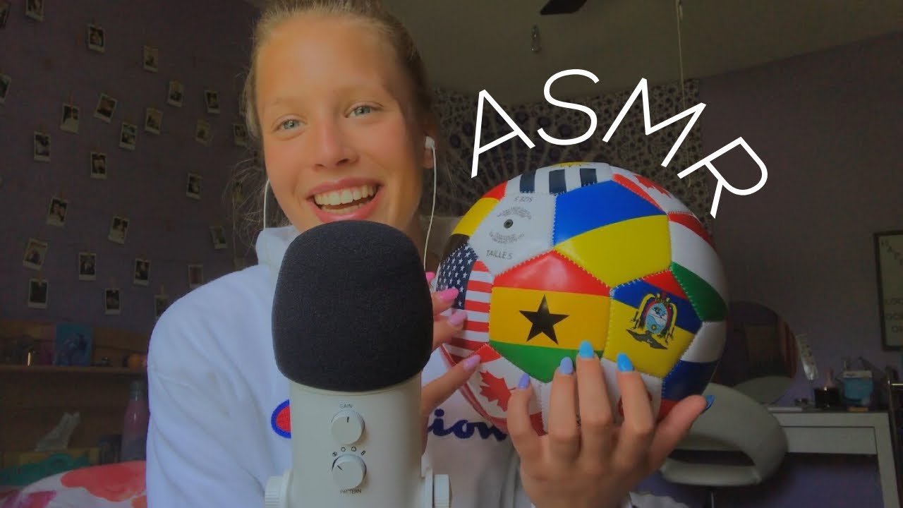 | ASMR | Soccer Equipment ⚽️ - Tapping, Scratching, Fabric Sounds