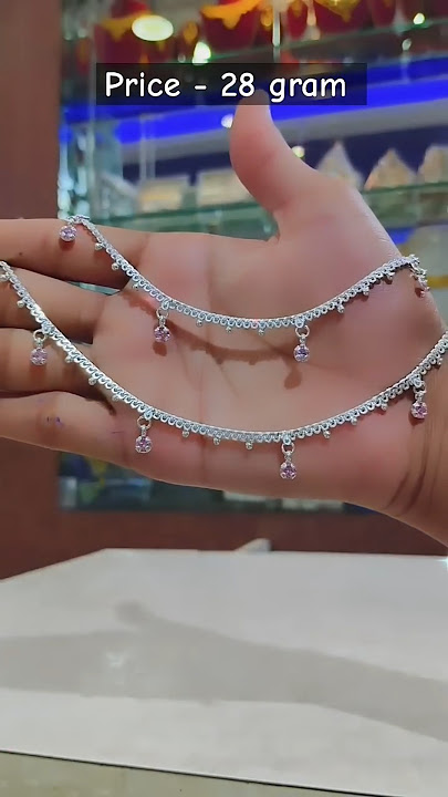 Silver payal design 🎶#shorts #payal #jewellery #jewellerydesign #silver #gold #trending #viralvideo