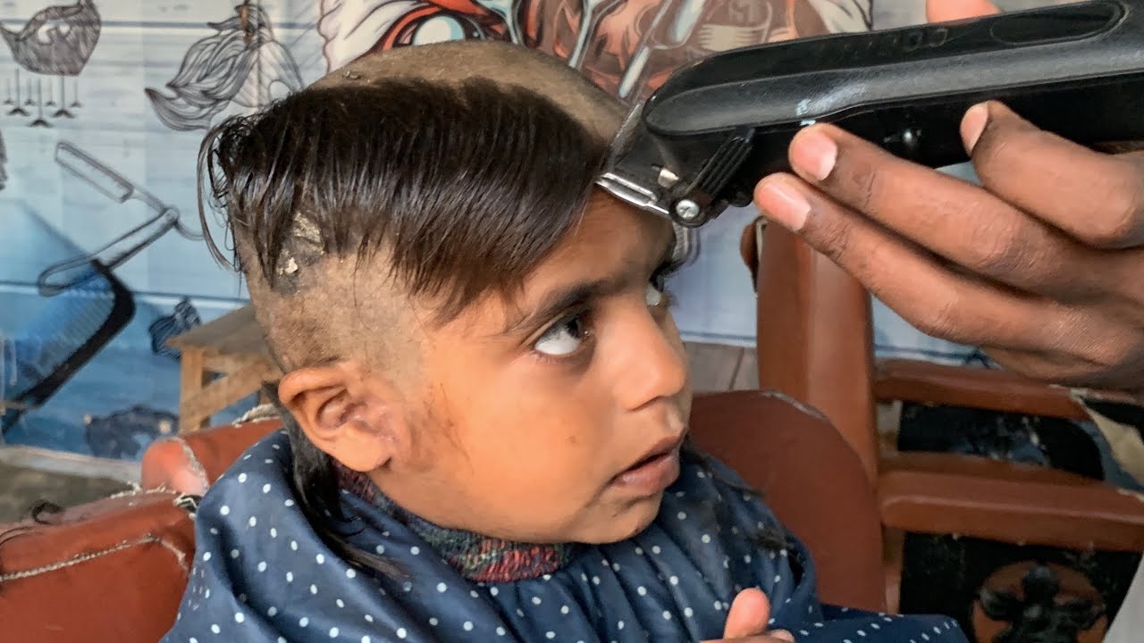 “Cute 5-Year-Old Girl Machine Haircut”