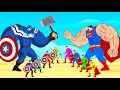 Evolution of superman vs evolution of captain america  who will win super heroes movie animation