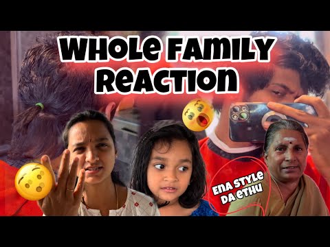 Family reacting to my hair cut 💇🤯| mom gets angry 🥶 !!!#shajs