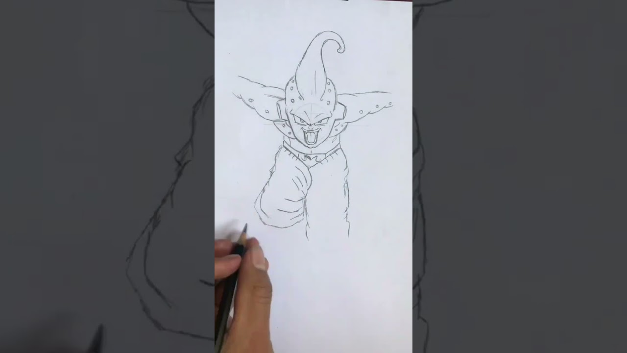 Majin Boo magro. - Desenho de tchecco - Gartic