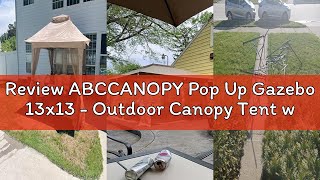 Review ABCCANOPY Pop Up Gazebo 13x13 - Outdoor Canopy Tent with Mosquito Netting for Patio Garden Ba