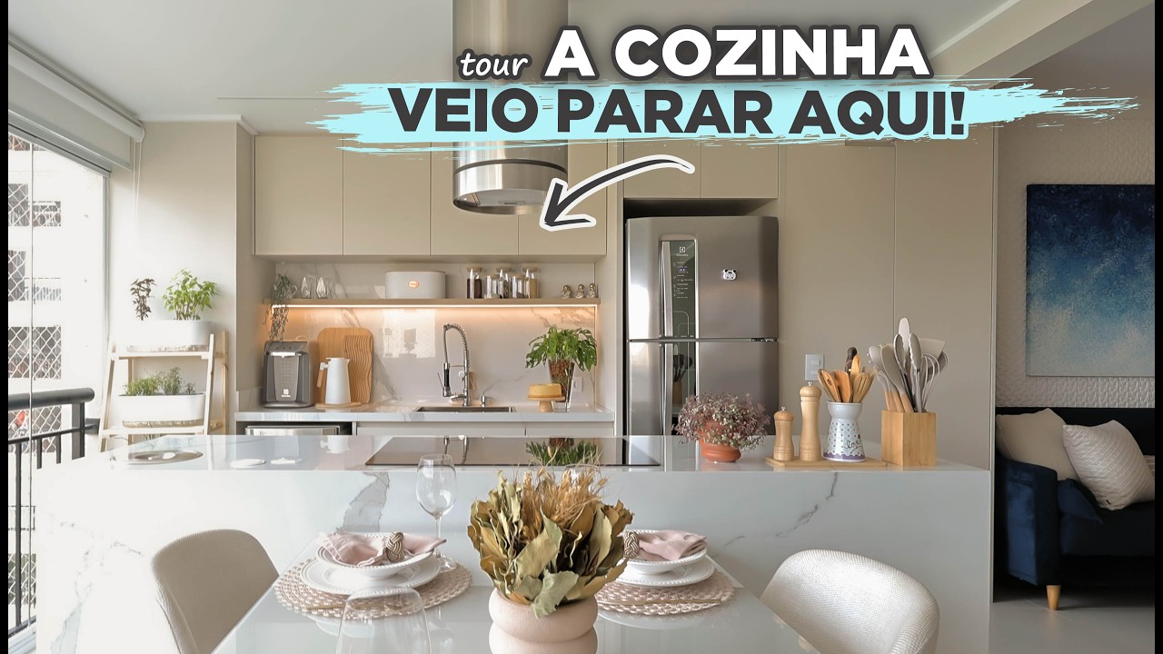 Elas TRANSFORMARAM a VARANDA em COZINHA nesse APÊ de 100m² e deu muito certo! | Gaby Garciia