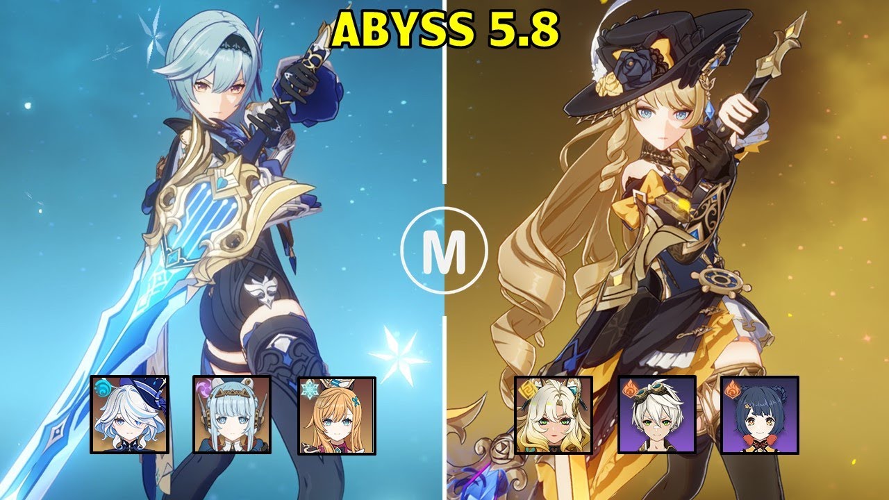 C6 Eula Hyper Carry & C2 Navia Double Pyro - Spiral Abyss 5.8 Floor 12 9 stars Genshin Impact