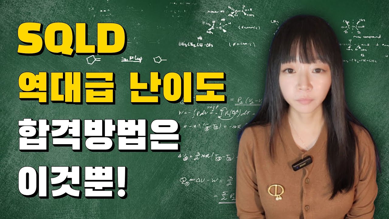 SQLD 자격증 무적 공부법, 어떤 난이도에도 대적 가능 👽