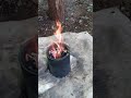 自作ウッドストーブ 燃焼実験 ソロキャンプ ソロストーブ「タイタン」サイズ DIY 偽Solo Stove Titan  #Shorts