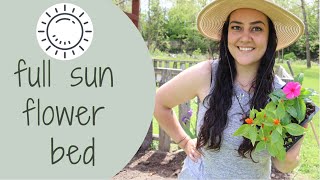 DIRECT SUNLIGHT FLOWER BED | flower bed plant with me