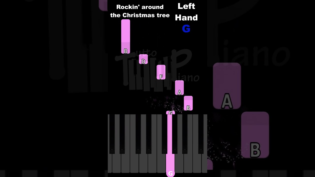 How to play piano easily "Rockin' around the Christmas tree" by Branda Lee 