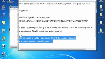 PHP+MySQL na porta 80 - Win 7