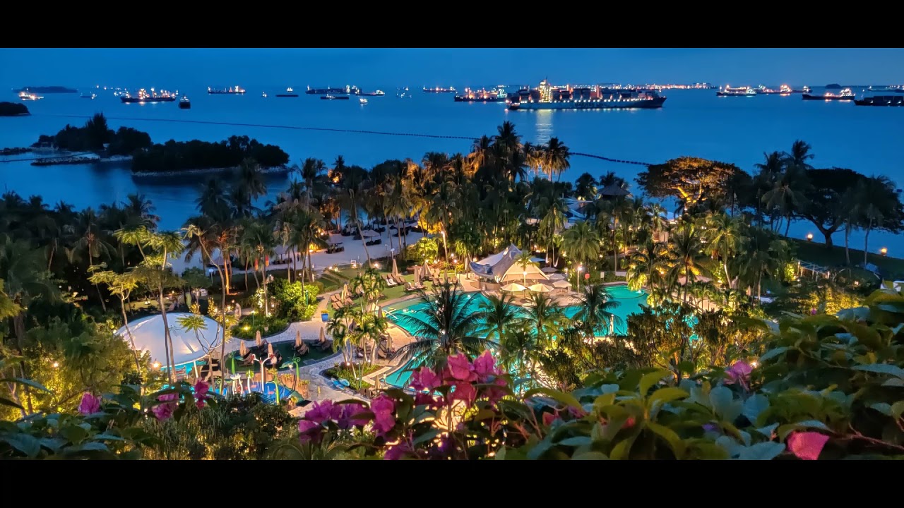 Rasa Sentosa Shangri La beautiful night view - YouTube
