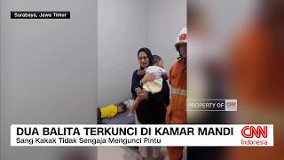 Dua Balita Terkunci di Balik Kamar Mandi