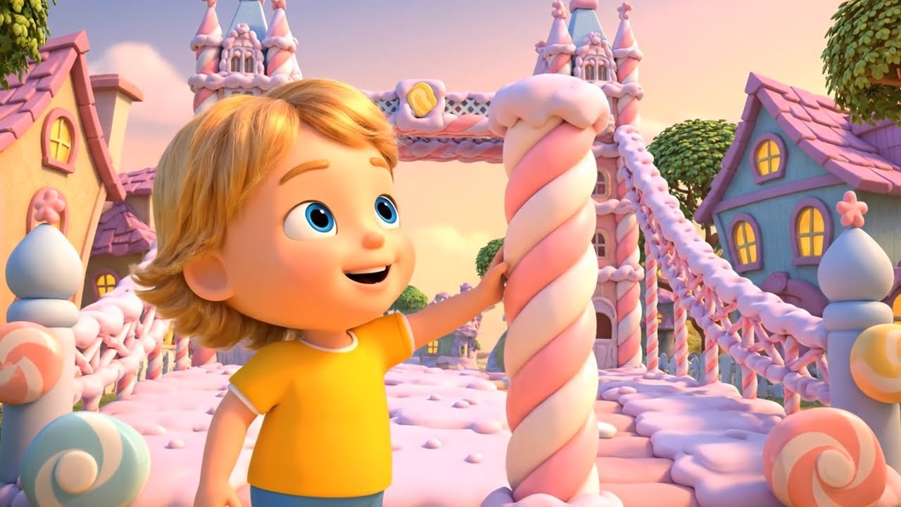 London Bridge Made of Marshmallows 🍬 | Sweet Nursery Rhyme for Kids | Fun Learning Song