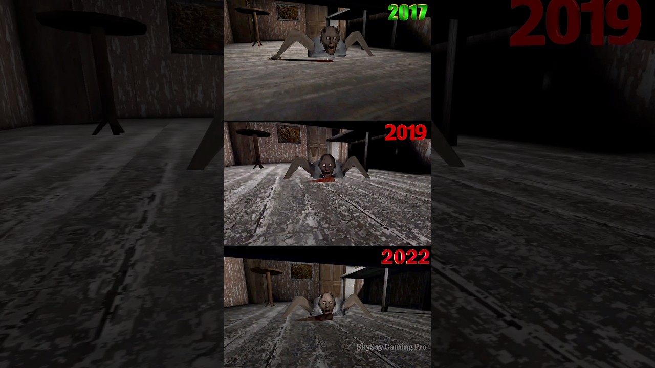 Granny Under-Bed Jumpscare 2017 Vs 2019 Vs 2022 