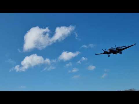 Navy King Air landing at RNAS Culdrose