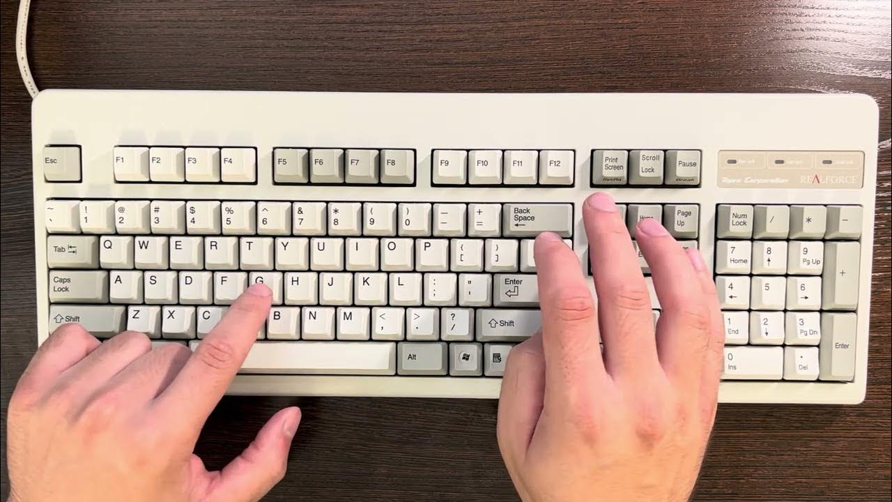 Realforce 104U Topre variable weight typing YouTube
