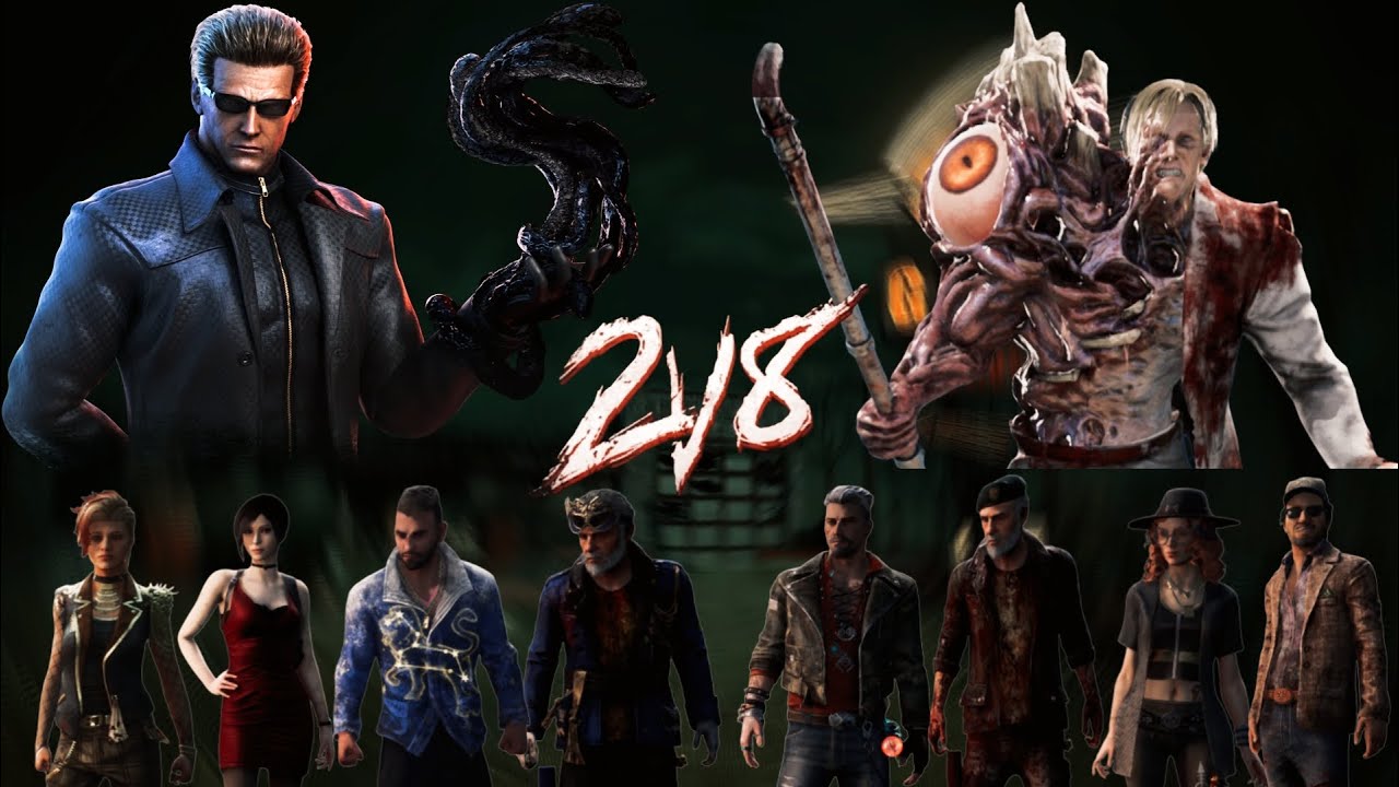 Dead by Daylight Bill vs Blight & Wesker | 2v8 - YouTube
