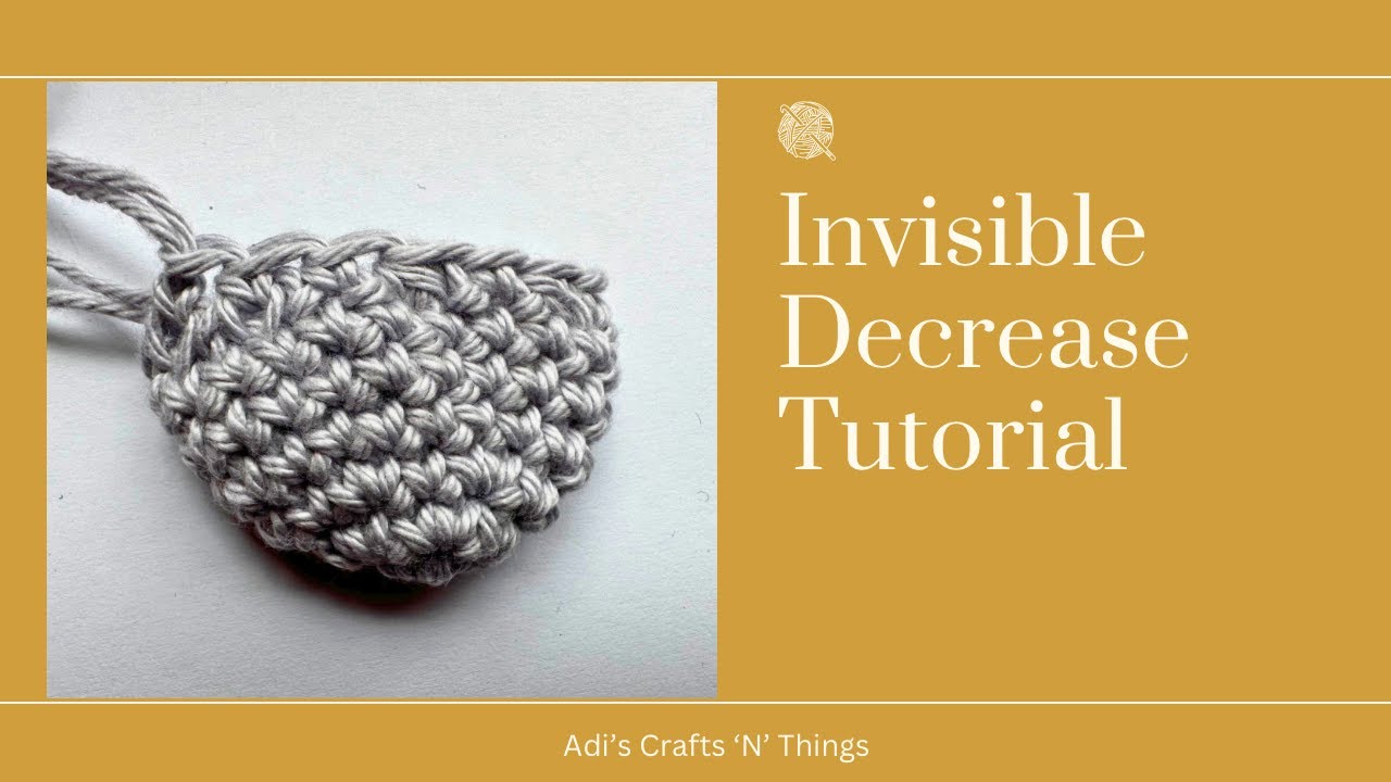 Invisible Decrease Tutorial - YouTube