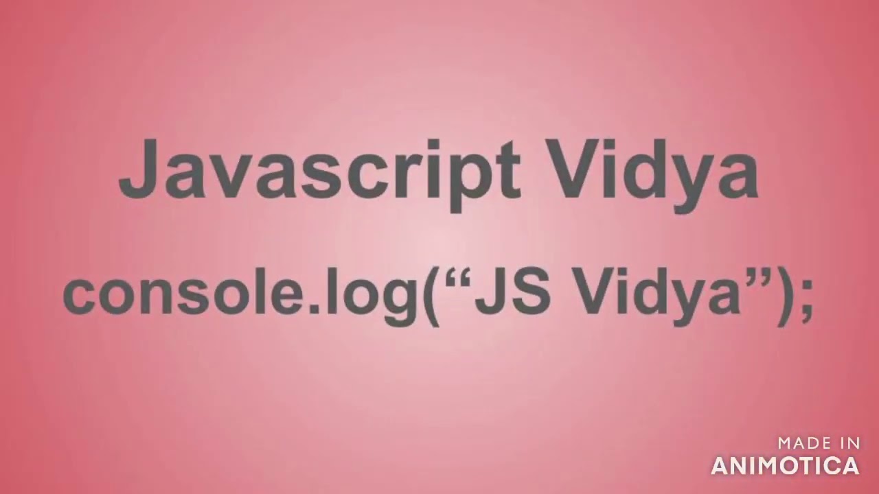 Channel Trailer | Javascript Vidya - YouTube