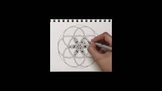 Draw this satisfying mandala pattern #art #satisfying #mandala