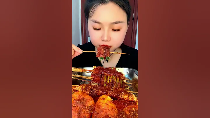 Eating Meatballs Flavor Spicy Enoki Mushroom Asmr Mukbang