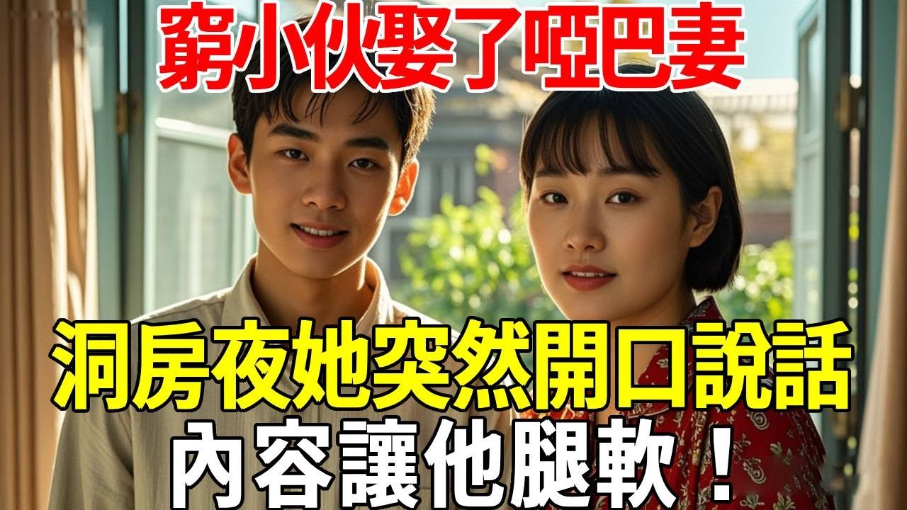 窮小伙娶了啞巴妻，洞房夜她突然開口說話，內容讓他腿軟！