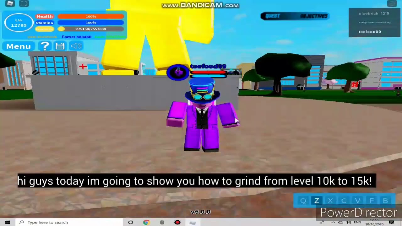 How to afk grind from 10k to 15k!! (Shock apsorbstion) / boku no roblox
