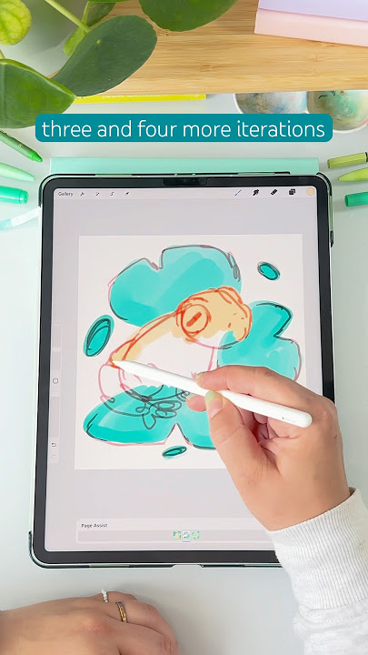 How I plan my illustrations in Procreate 🎨 #drawwithme #artist #cuteart #arttips