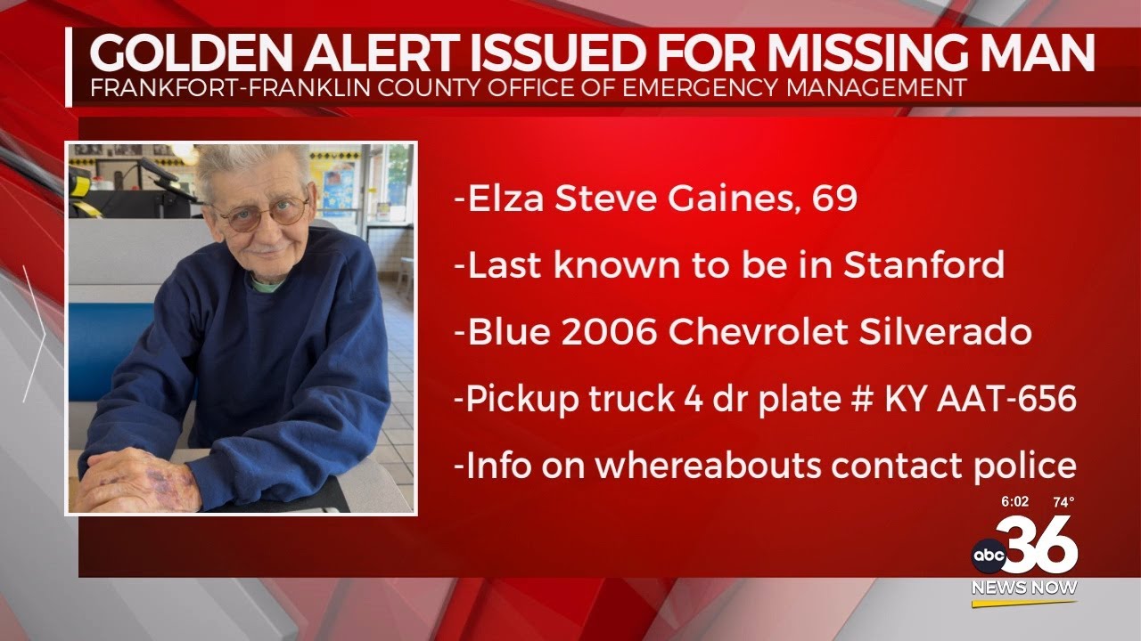 Golden alert issued for missing Franklin County man - YouTube