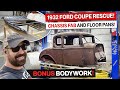 I Found a Rusty 1932 Ford Five Window Coupe! Hot Rod DIY Chassis, Floor Pans and Bodywork!