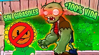 ¿Es posible COMPLETAR PVZ SIN GIRASOLES y con la VIDA de los ZOMBIES X2? 🤔