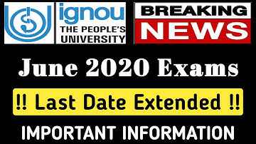 [BREAKING NEWS] IGNOU NEW NOTIFICATION FOR ALL STUDENTS JUNE 2020 EXAMS By TIPS GURU