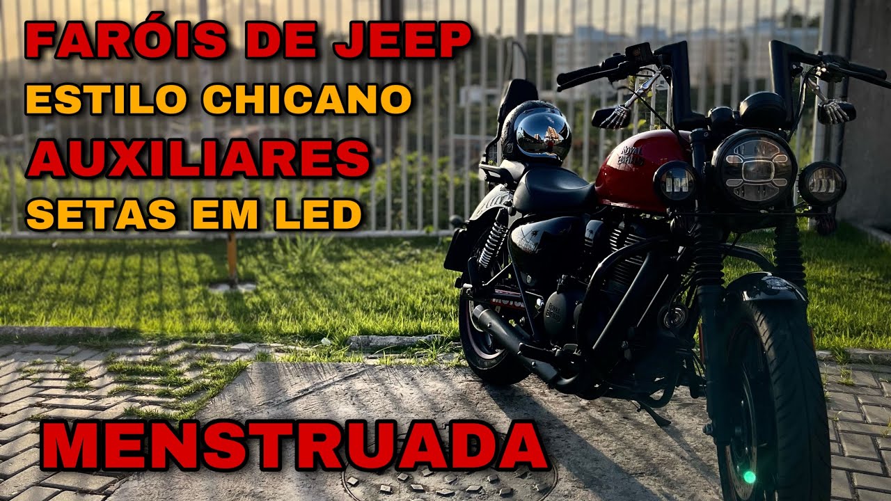 METEOR 350 COM FARÓIS DE CARRO